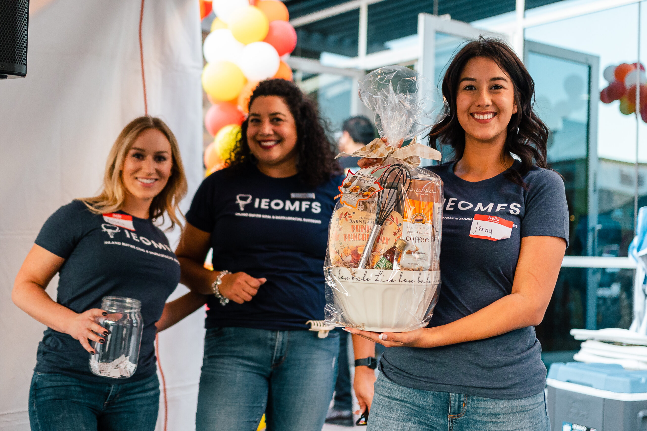 IEOMFS team members discussing anesthesia options with community participants.