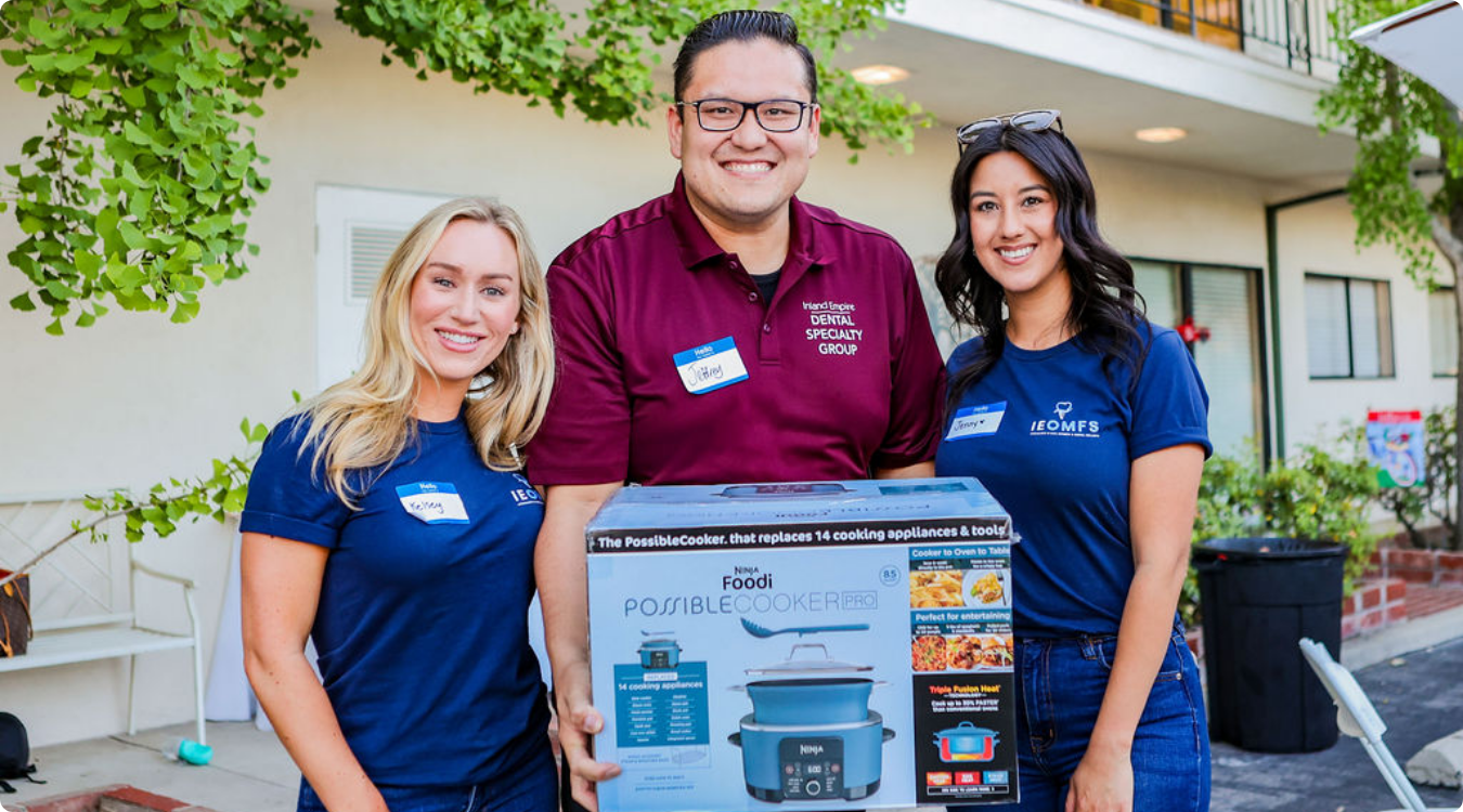 Group photo of IEOMFS oral surgeons at social event